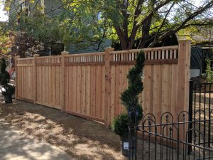 Boston Wood Fence privacy wood decorative panel cap fence 300x225